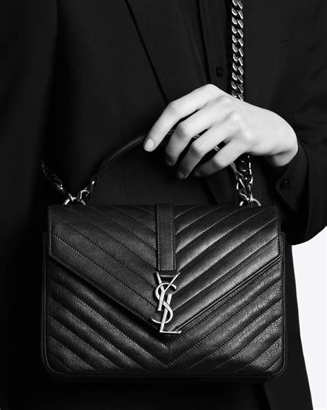 ysl college bag street style|YSL college bag diamond.